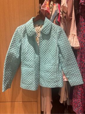 Esprit Quilted Turquoise light Blue reversible Jacket